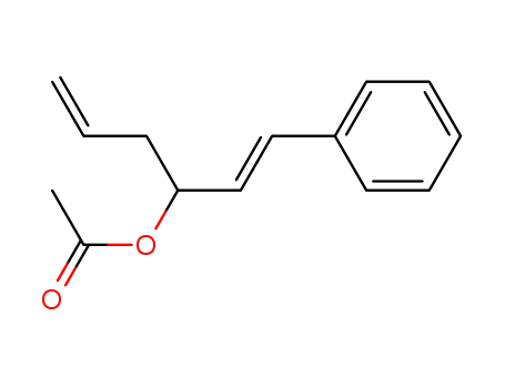 Molecular Structure of 120126-99-0 (1-[(E)-2-phenylvinyl]but-3-enyl acetate)