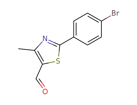 Molecular Structure of 55327-31-6 (5-Thiazolecarboxaldehyde, 2-(4-bromophenyl)-4-methyl-)