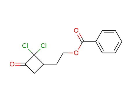 Molecular Structure of 245408-81-5 (3-[2-(benzoyloxy)ethyl]-2,2-dichlorocyclobutanone)