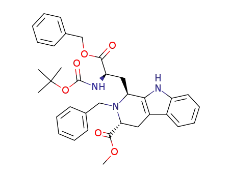 (1S,3R,2'R)-2-benzyl-1-[2'-benzyloxycarbonyl-2'-(tert-butoxycarbonyl)aminoethyl]-3-methoxycarbonyl-1,2,3,4-tetrahydro-β-carboline
