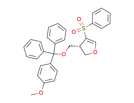 Molecular Structure of 287933-90-8 ((3R)-3-(((4-methoxyphenyl)-diphenylmethoxy)-methyl)-4-phenylsulfonyl-2,3-dihydrofuran)
