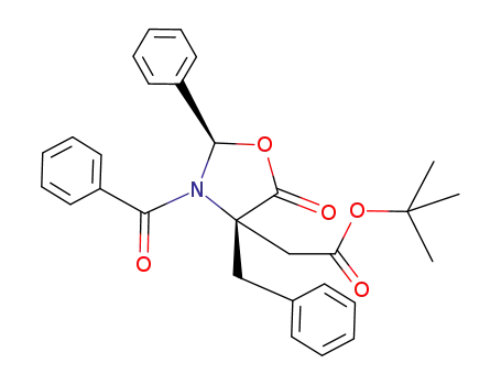 (2R,4S)-tert-butyl 3-benzoyl-4-benzyl-5-oxo-2-phenyl-1,3-oxazolidin-4-yl ethanoate