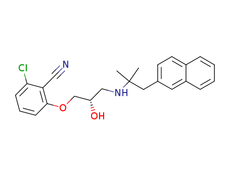 Benzonitrile,2-chloro-6-[(2R)-3-[[1,1-dimethyl-2-(2-naphthalenyl)ethyl]amino]-2-hydroxypropoxy]- 284035-33-2