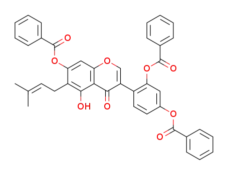 2',4',7-tris(benzoyloxy)-5-hydroxy-6-(3-methyl-2-butenyl)isoflavone