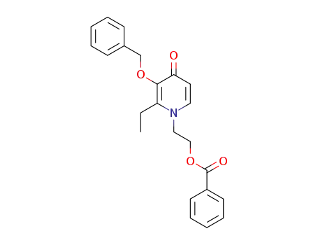 Molecular Structure of 243658-68-6 (1-[2'-(benzoyloxy)ethyl]-2-ethyl-3-benzyloxy-4(1H)-pyridinone)