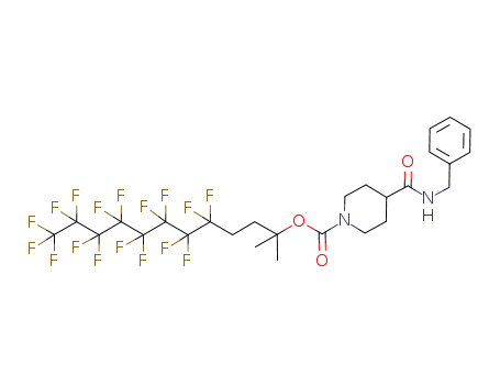 4-benzylcarbamoyl-piperidine-1-carboxylic acid 4,4,5,5,6,6,7,7,8,8,9,9,10,10,11,11,11-heptadecafluoro-1,1-dimethyl-undecyl ester