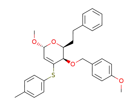 (2S,3R,6R)-6-methoxy-3-(4-methoxybenzyloxy)-2-phenethyl-4-(p-tolylsulfanyl)-3,6-dihydro-2H-pyran