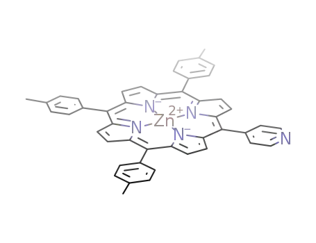 Molecular Structure of 107302-31-8 (5-(p-pyridyl)-10,15,20-tris(p-tolyl)porphyrinatozinc(II))