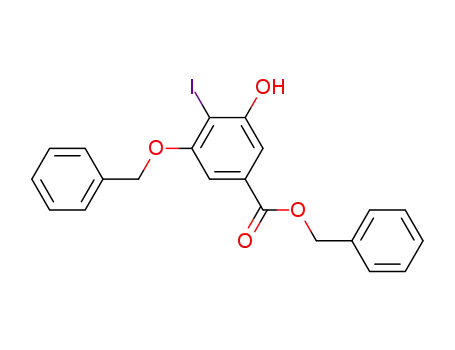 3-benzyloxy-5-hydroxy-4-iodobenzoic acid benzyl ester