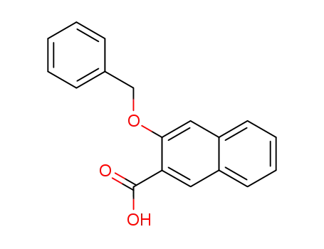Molecular Structure of 128019-31-8 (2-Naphthalenecarboxylic acid, 3-(phenylmethoxy)-)