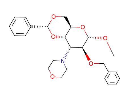 methyl 4,6-O-(phenylmethylene)-3-deoxy-2-O-benzyl-3-(4-morpholinyl)-α-D-altro-pyranoside