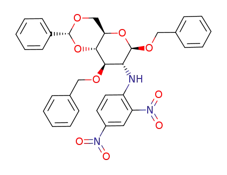 benzyl 3-O-benzyl-4,6-O-benzylidene-2-deoxy-2-(2,4-dinitroanilino)-β-D-glucopyranoside