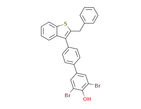 4'-(2-benzyl-benzo[b]thiophene-3-yl)-3,5-dibromo-biphenyl-4-ol