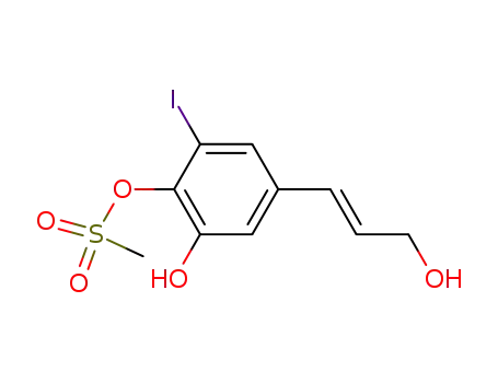(E)-3-(5-hydroxy-3-iodo-4-mesyloxyphenyl)-2-propen-1-ol