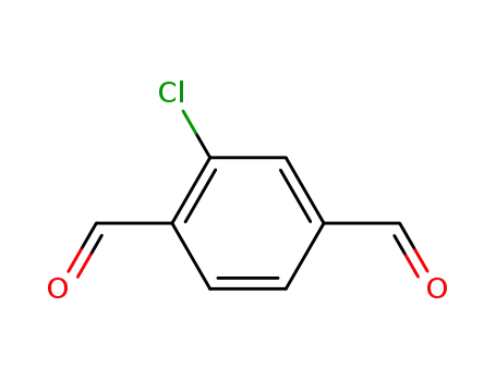 Molecular Structure of 3217-19-4 (2-chlorobenzene-1,4-dicarbaldehyde)