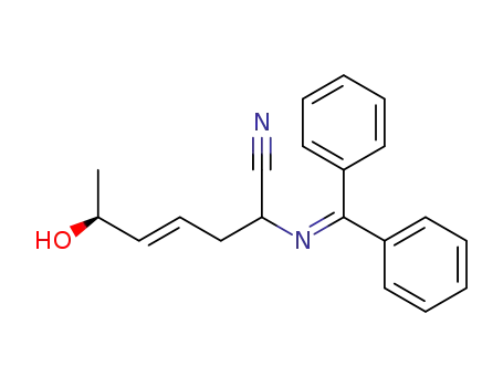 4-Heptenenitrile, 2-[(diphenylmethylene)amino]-6-hydroxy-, (4E,6S)-