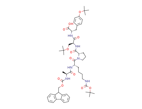 Molecular Structure of 267001-14-9 (Fmoc-Ala-Lys(ε-Boc)-Pro-Ser(O-t-Bu)-Tyr(O-t-Bu)-OH)