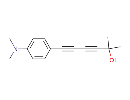 Molecular Structure of 91511-88-5 (3,5-Hexadiyn-2-ol, 6-[4-(dimethylamino)phenyl]-2-methyl-)