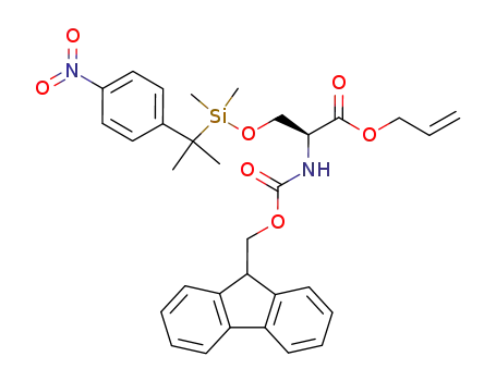N-(9-fluorenylmethoxycarbonyl)-O-[(α,α-dimethyl-4-nitrobenzyl)dimethylsilyl]-L-serine allyl ester