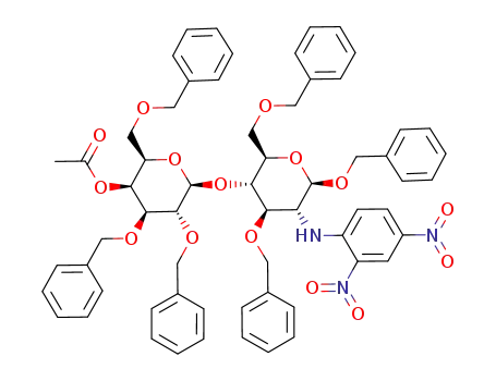 benzyl O-(4-O-acetyl-2,3,6-tri-O-benzyl-β-D-galactopyranosyl)-(1->4)-3,6-di-O-benzyl-2-deoxy-2-(2,4-dinitroanilino)-β-D-glucopyranoside