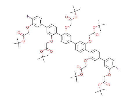 6<sup>4</sup>,1<sup>4</sup>-diiodo-6<sup>3</sup>,5<sup>2</sup>,4<sup>3</sup>,3<sup>2</sup>,2<sup>3</sup>,1<sup>3</sup>-hexa(tert-butoxycarbonylmethoxy)-p-sexiphenyl