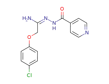 Molecular Structure of 261363-00-2 (Isonicotinic acid [1-amino-2-(4-chloro-phenoxy)-eth-(E)-ylidene]-hydrazide)