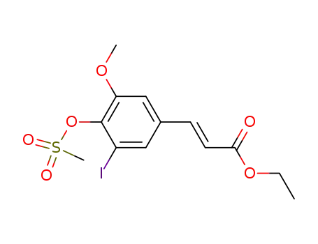 (E)-3-(3-Iodo-4-methanesulfonyloxy-5-methoxy-phenyl)-acrylic acid ethyl ester