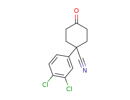 Molecular Structure of 65619-30-9 (4-CYANO-4-(3,4-DICHLOROPHENYL)CYCLOHEXANONE)