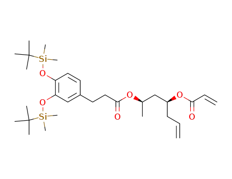 Acrylic acid (S)-1-((R)-2-{3-[3,4-bis-(tert-butyl-dimethyl-silanyloxy)-phenyl]-propionyloxy}-propyl)-but-3-enyl ester