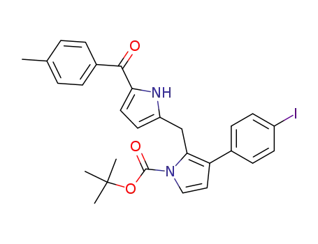1H-Pyrrole-1-carboxylic acid,
3-(4-iodophenyl)-2-[[5-(4-methylbenzoyl)-1H-pyrrol-2-yl]methyl]-,
1,1-dimethylethyl ester