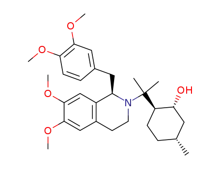 Molecular Structure of 321670-13-7 ((1R)-N-(8-menthyl)-1-(3',4'-dimethoxybenzyl)-6,7-dimethoxy-1,2,3,4-tetrahydroisoquinoline)