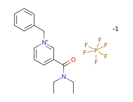 Pyridinium, 3-[(diethylamino)carbonyl]-1-(phenylmethyl)-, hexafluorophosphate(1-)
