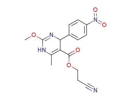 4-(4-nitrophenyl)-6-methyl-2-methoxy-3,4-dihydropyrimidine-5-carboxylic acid cyanoethyl ester