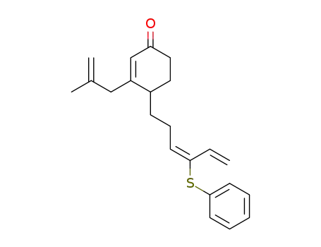 3-(3-methyl-allyl)-4-(4-phenylsulfanyl-hexa-3(E),5-dienyl)-2-cyclohexen-1-one