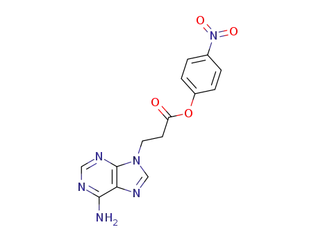 Molecular Structure of 70138-80-6 (9-(2-carboxyethyl)adenine p-nitrophenyl ester)