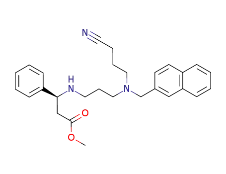 Molecular Structure of 163083-84-9 (methyl 11-cyano-8-(2-naphthylmethyl)-3-phenyl-4,8-diazaundecanoate)