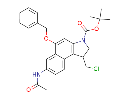 3H-Benz[e]indole-3-carboxylic acid,
7-(acetylamino)-1-(chloromethyl)-1,2-dihydro-5-(phenylmethoxy)-,
1,1-dimethylethyl ester
