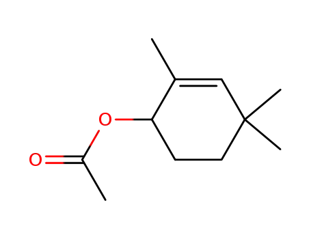 Molecular Structure of 134736-79-1 ((+/-)-2,4,4-Trimethyl-2-cyclohexenyl acetate)