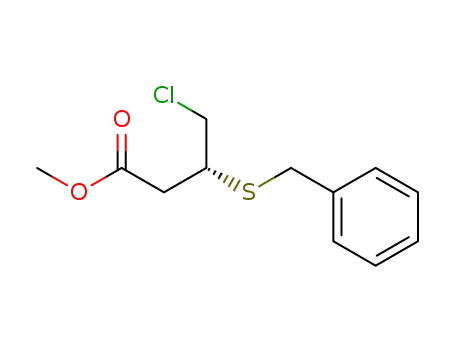 Butanoic acid, 4-chloro-3-[(phenylmethyl)thio]-, methyl ester, (3R)-