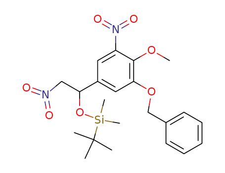 Molecular Structure of 312327-26-7 (2-(3-benzyloxy-4-methoxy-5-nitrophenyl)-2-(tert-butyldimethylsilyloxy)nitroethane)