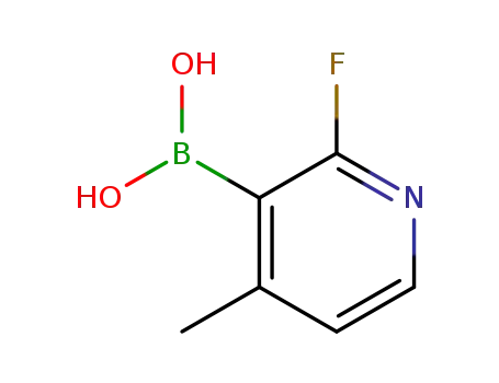Molecular Structure of 1029654-30-5 ((2-FLUORO-4-METHYLPYRIDIN-3-YL)BORONIC ACID)