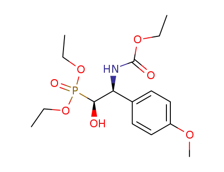 (S)-(1R*,2R*)-diethyl [1-hydroxy-2-(p-methoxyphenyl)-2-(O-ethylcarbamyl)ethyl]phosphonate