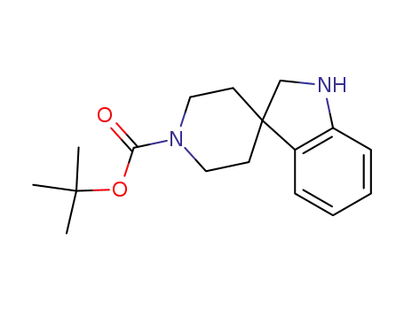 Molecular Structure of 180465-84-3 (1'-N-BOC-1,2-DIHYDRO-1'H-SPIRO[INDOLE-3,4'-PIPERIDINE])