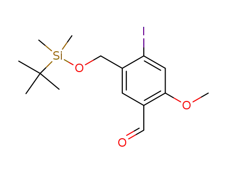 3-t-butyldimethylsilyloxymethyl-4-iodo-6-methoxybenzaldehyde