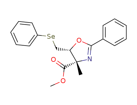 (4S,5R)-4-Methyl-2-phenyl-5-phenylselanylmethyl-4,5-dihydro-oxazole-4-carboxylic acid methyl ester