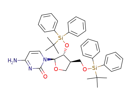 4-amino-1-((1R,2R,3R)-tetrahydro-2-(1,1-dimethylethyldiphenyl)-silyloxy-3-(1,1-dimethylethyldiphenyl)-silyloxymethyl-1-furanyl)-2(1H)-pyrimidinone