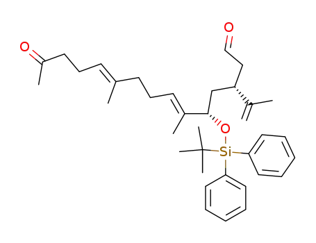 (3R,5S)-6,10-Dimethyl-3-isopropenyl-14-oxo-5-(tert-butyldiphenylsiloxyl)-(6E,10E)-pentadecadien-1-al