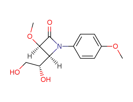 (+)-(3R,4S)-4-[(S)-1,2-dihydroxyethylen]-3-methoxy-1-(p-methoxyphenyl)-2-azetidinone