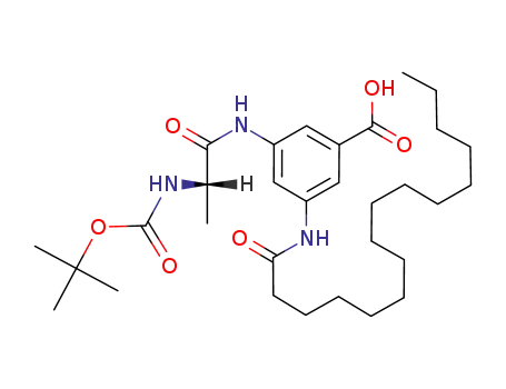 3-[N-(N-tert-butoxycarbonyl-L-alanyl)amino]-5-(N'-hexadecanoylamino)benzoic acid