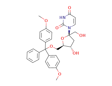 1-[3'-Deoxy-6'-O-(4,4'-dimethoxytrityl)-β-D-psicofuranosyl]uracil